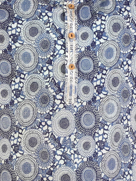 Boy Blue Printed cotton Kurta & Pyjama