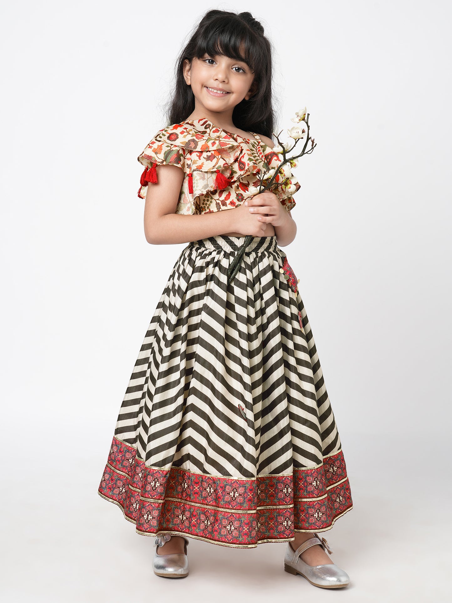 Girl - Chromatic Print Lehanga Choli