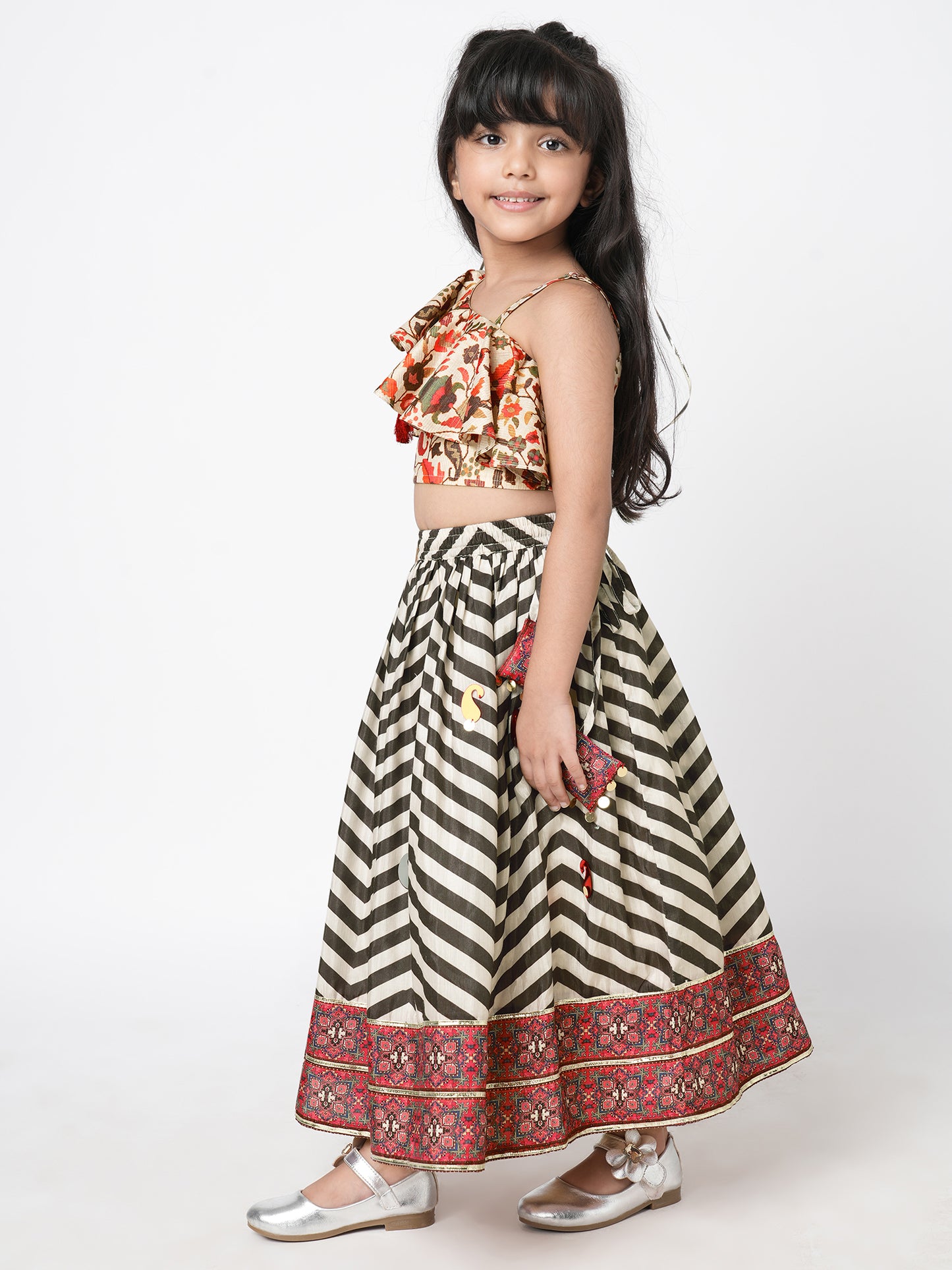 Girl - Chromatic Print Lehanga Choli
