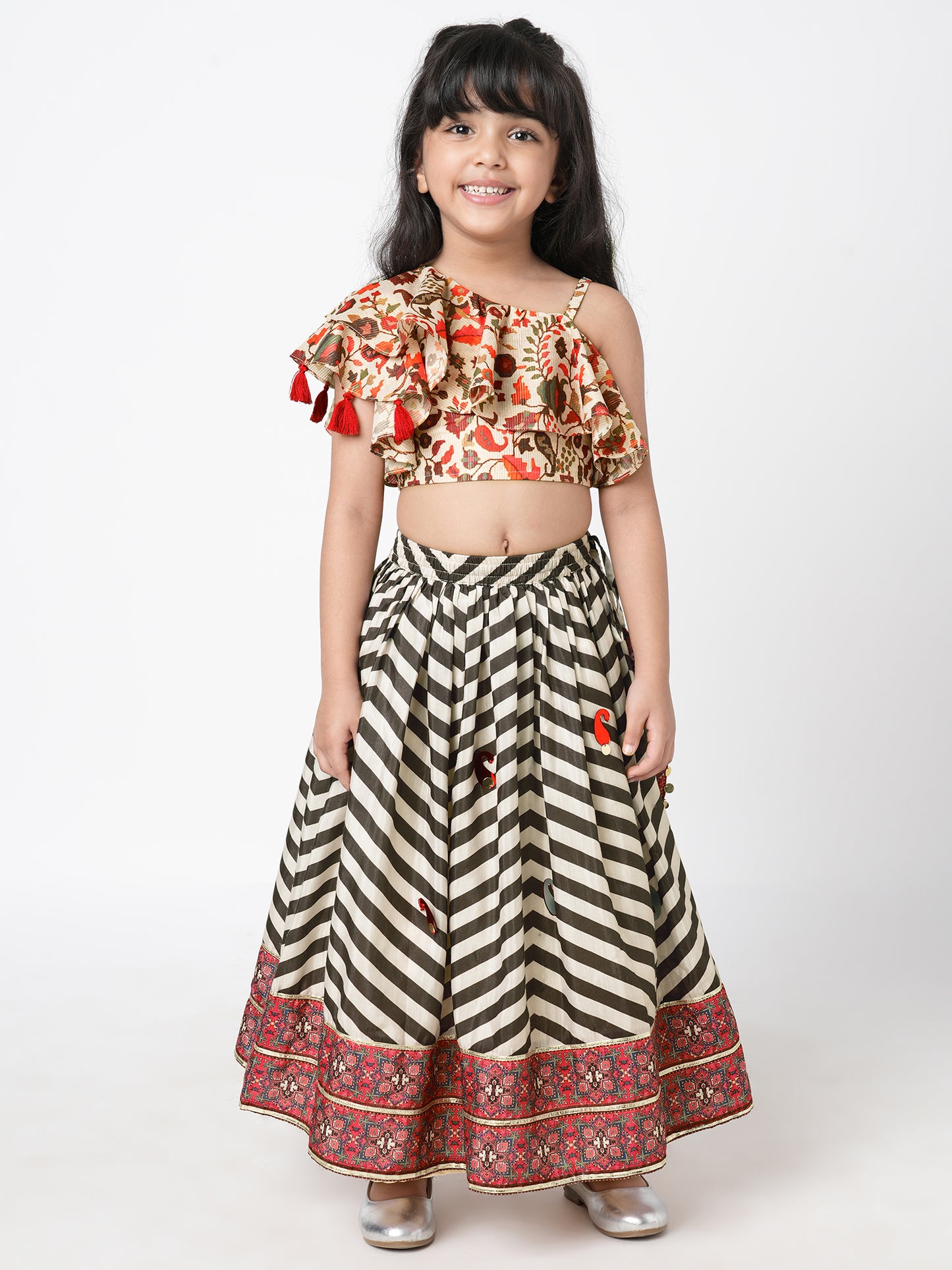Girl - Chromatic Print Lehanga Choli