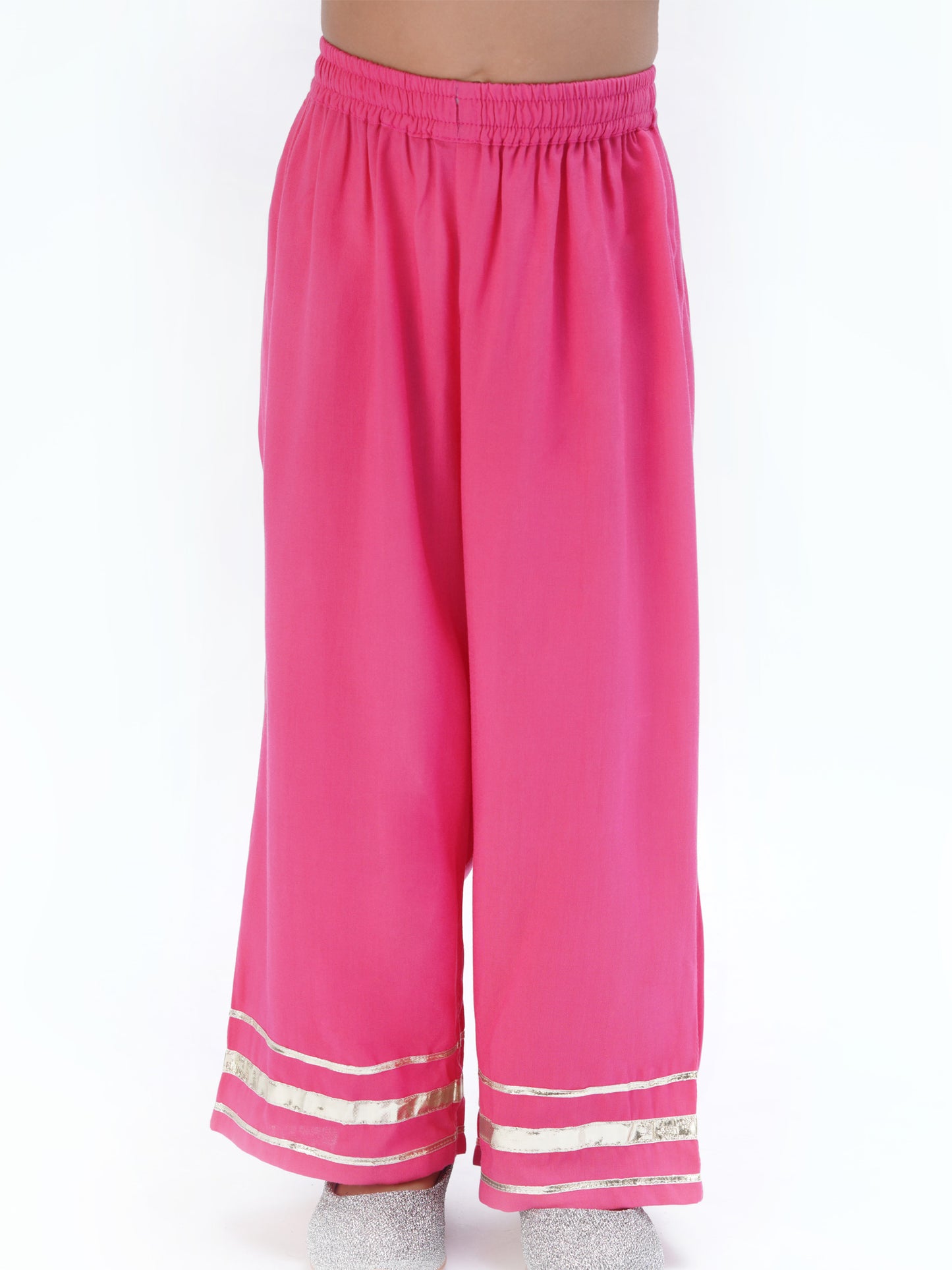 Girl - Pink Kurta with Pant Set Elephant print
