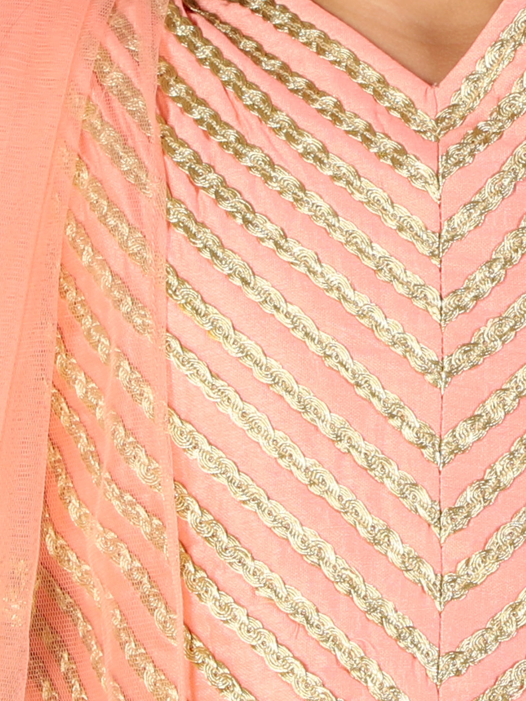 Girl - Peach Lehanga Choli