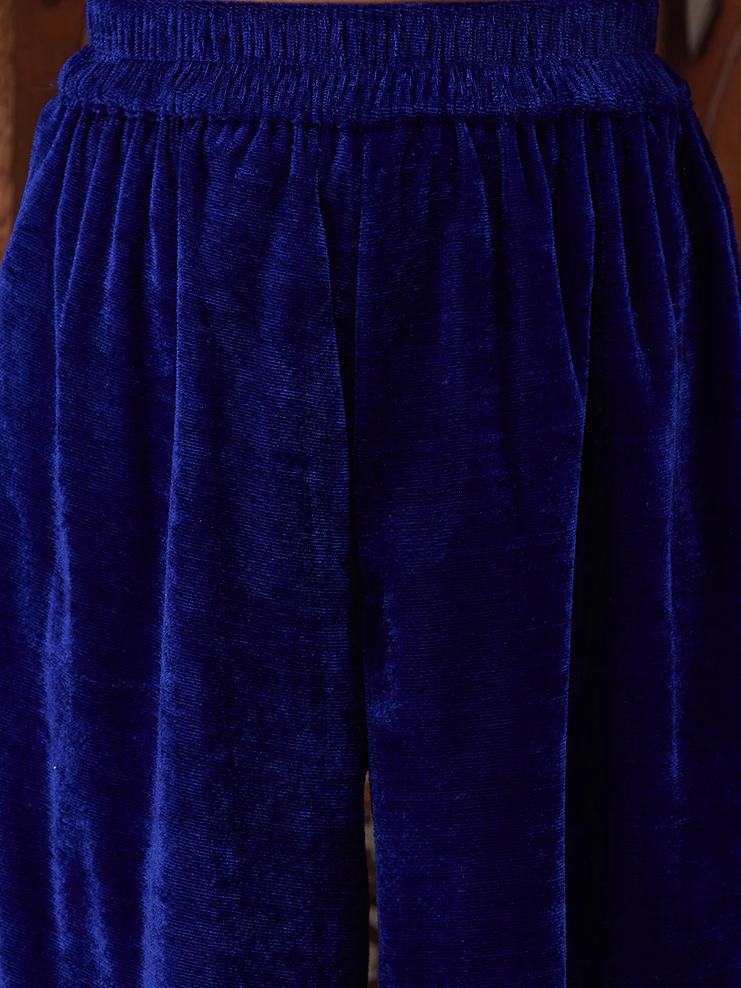 Girl - Blue Velvet Sharara Set