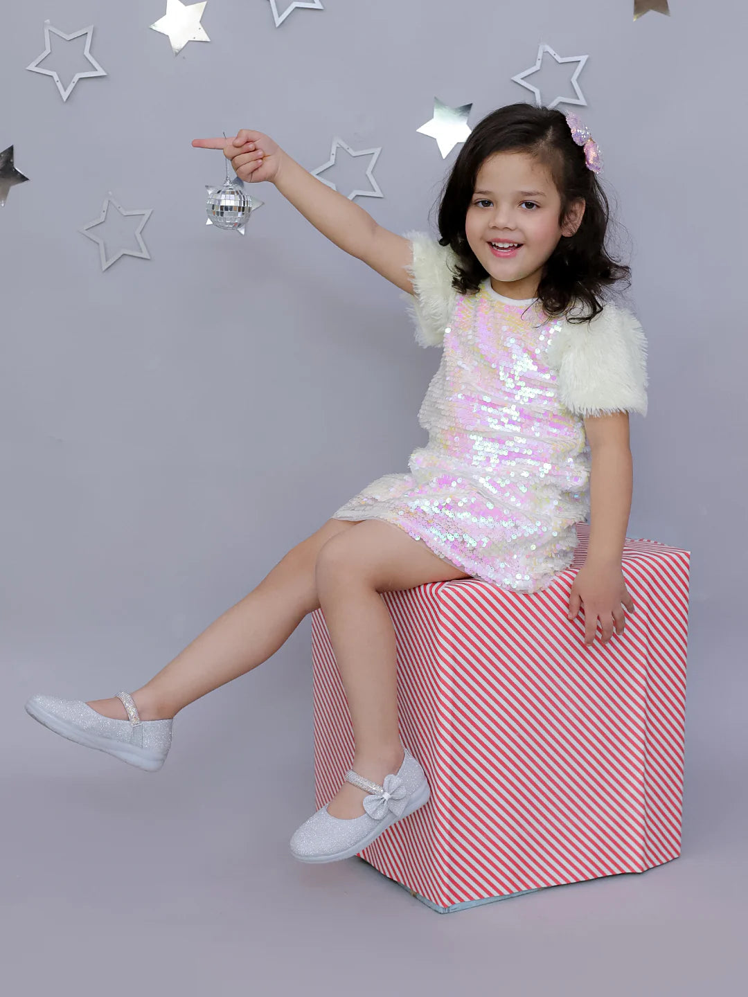 Girl - Razzle Dazzle Girls Party White Dress