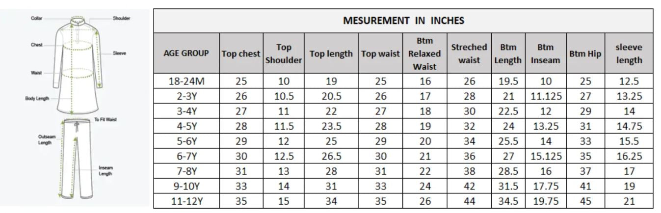 Boy Red Print Kurta with White Pyjama