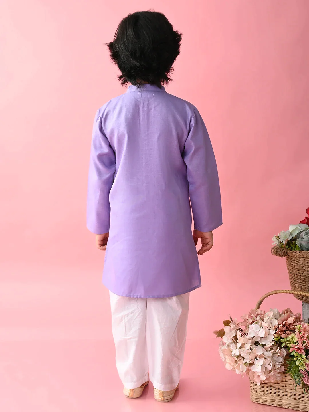 Boy - Mauve Cotton Kurta Set