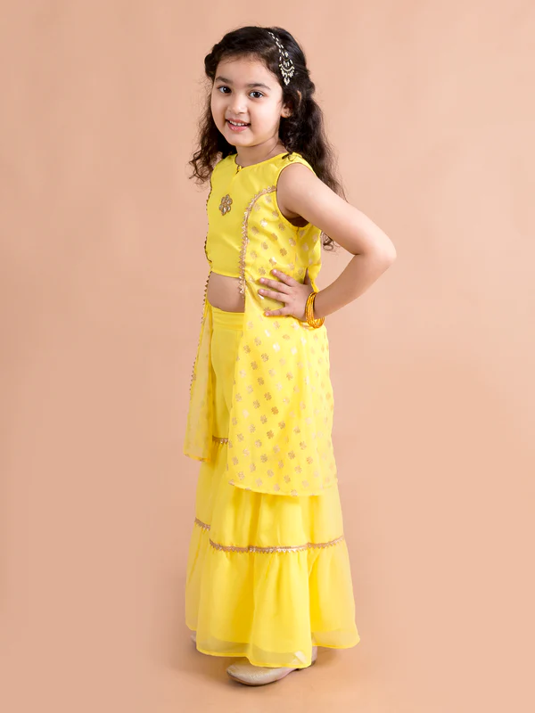 Girl - Yellow Sharara Set