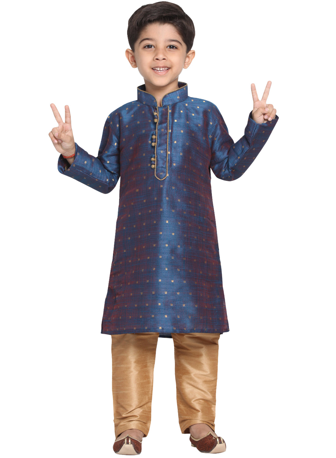 Boy - Navy Blue Kurta Pyjama Set