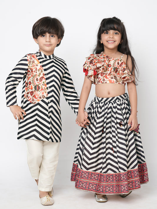 Girl - Chromatic Print Lehanga Choli