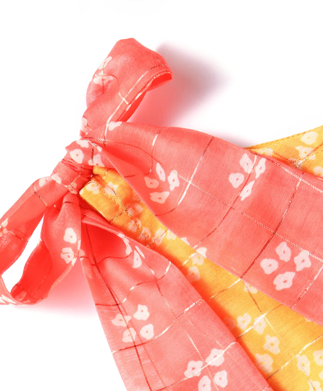 Girl - Yellow & Orange Chanderi Kurta Sharara Set