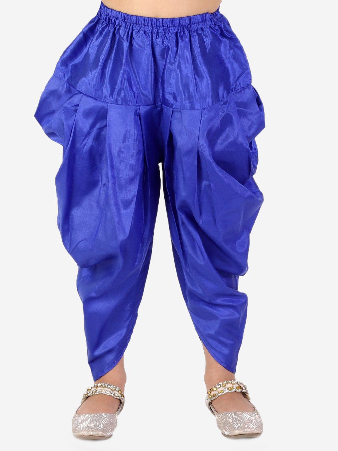 Girl - Pink & Blue Kurta with Dhoti Set