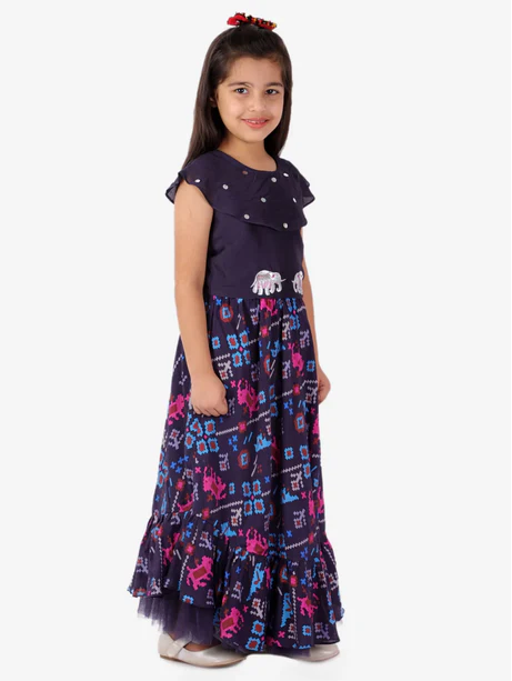 Girl - Navy Blue Lehanga Choli