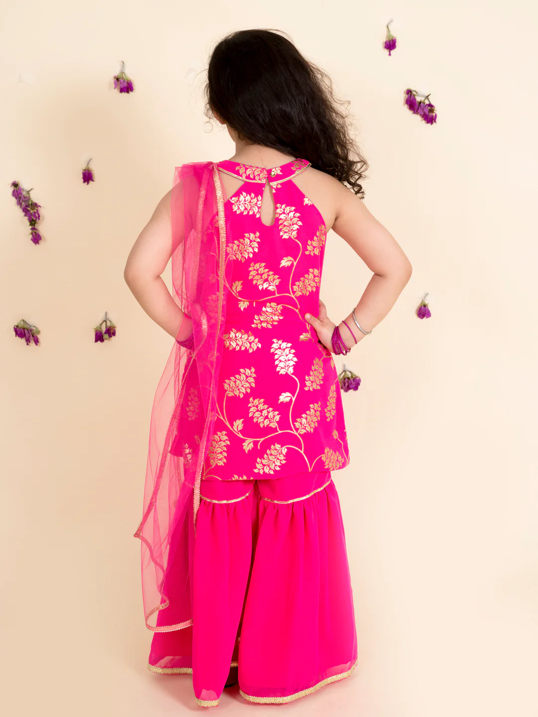 Girl - Pink Sharara Set