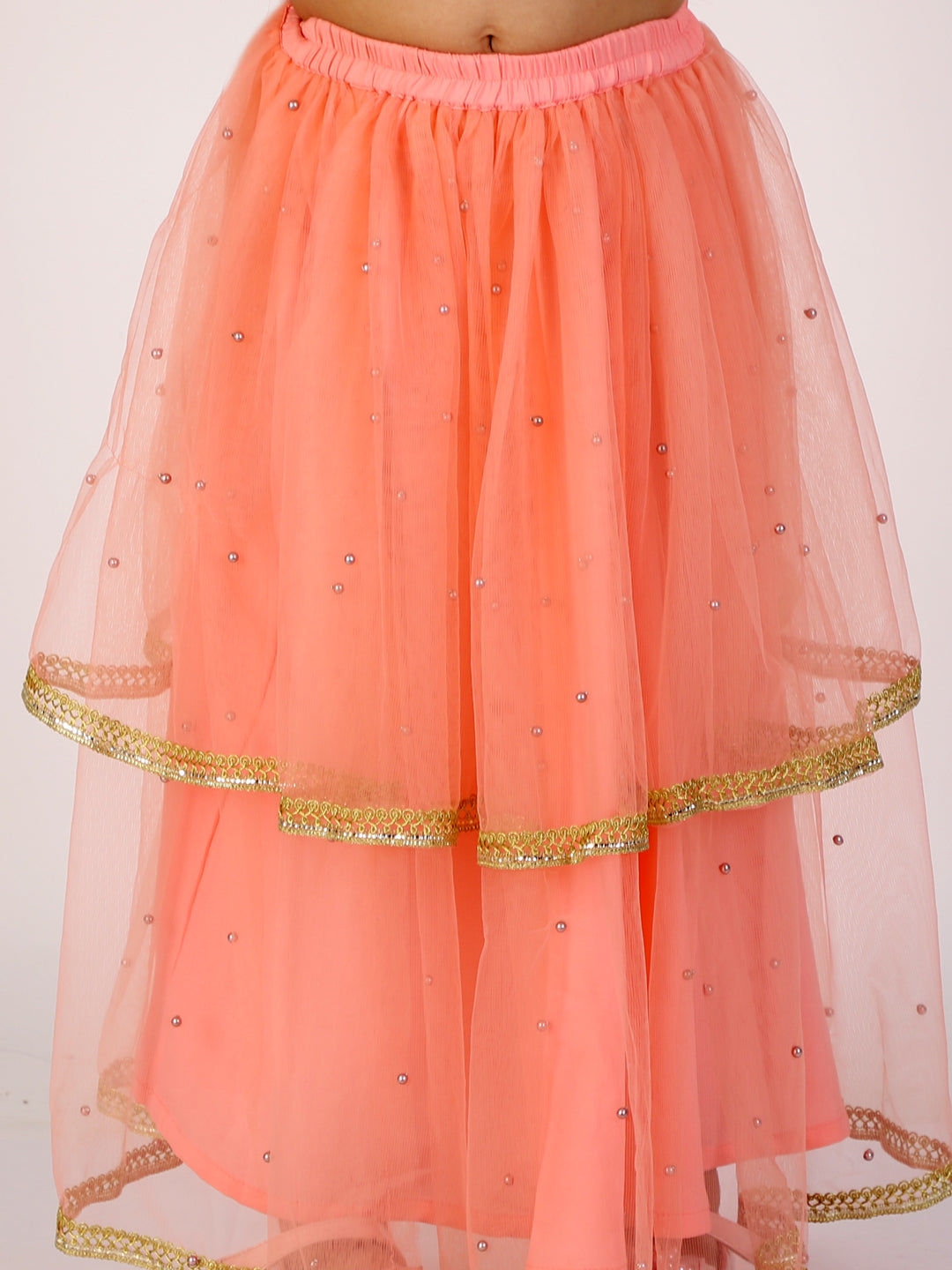 Girl - Peach Lehanga Choli