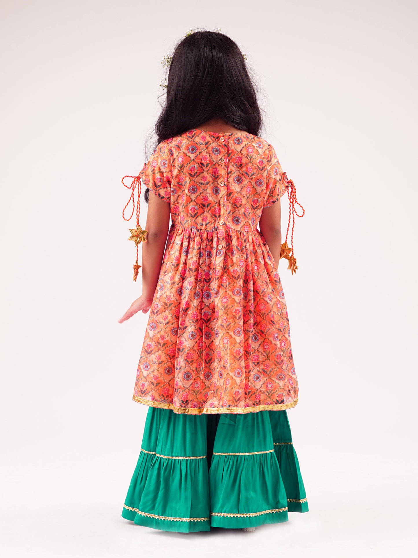Girl - Kurta with Sharara Set Orange