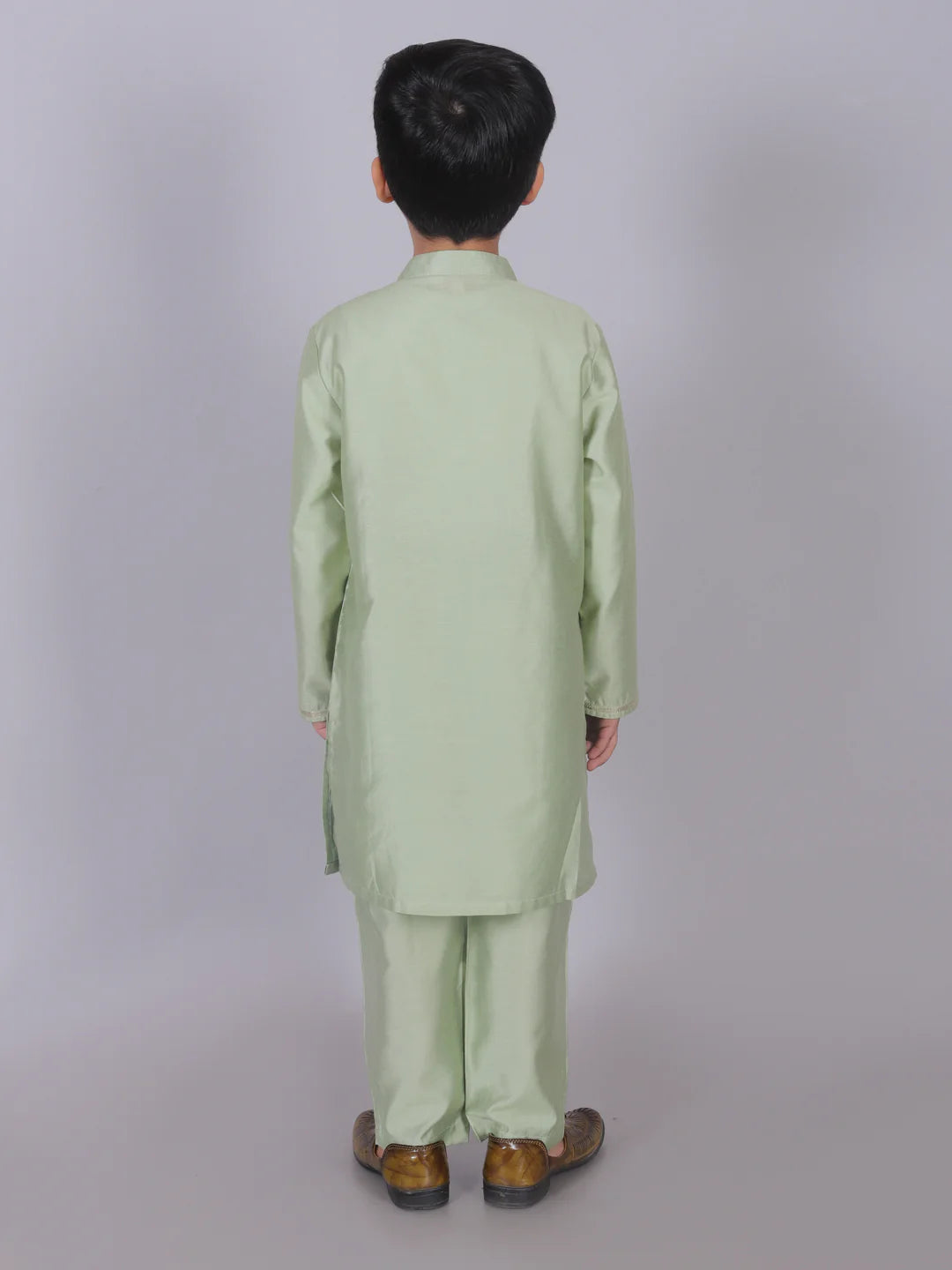 Boy - Green Kurta Pyjama with Mirror work