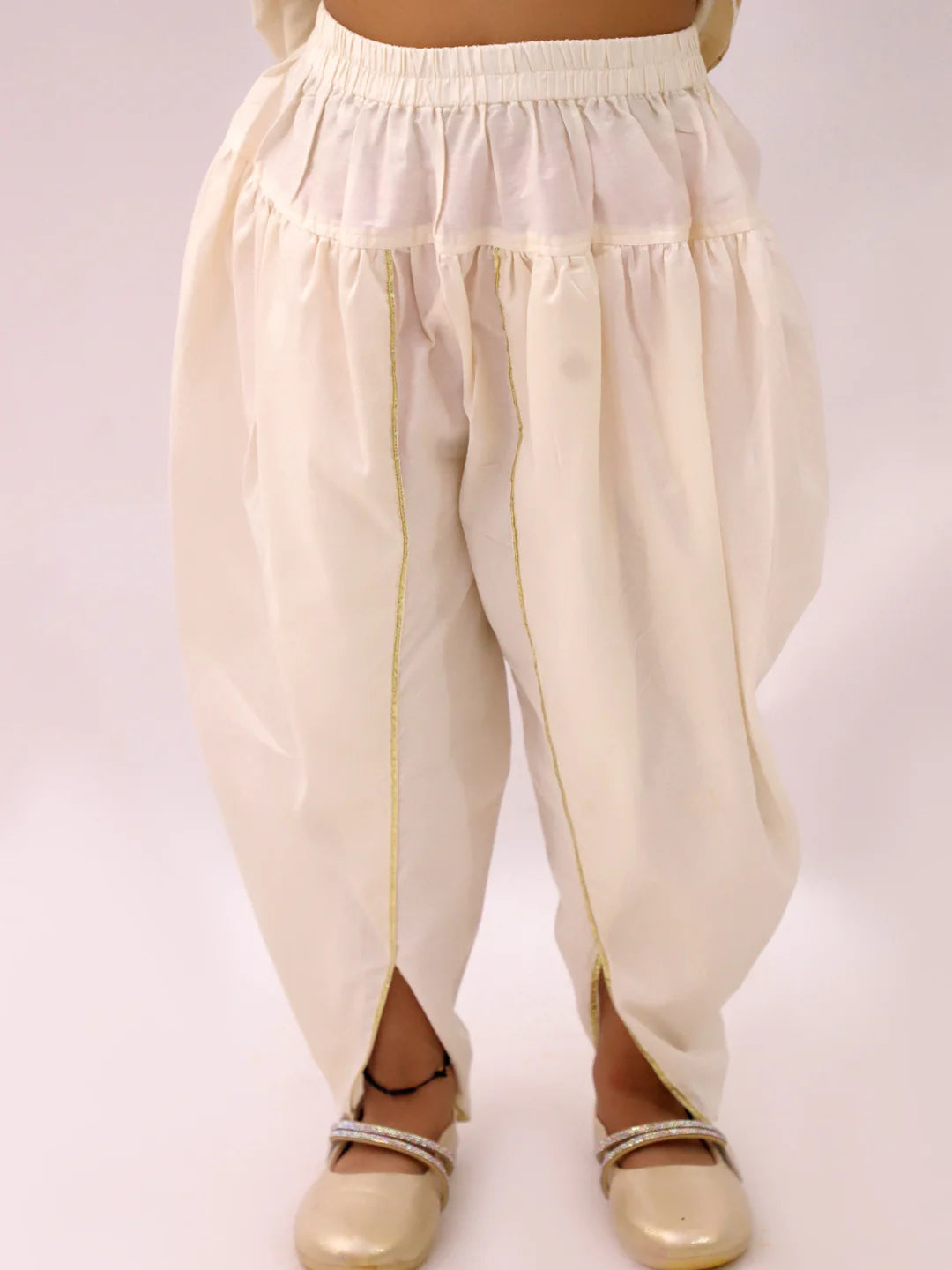 Girl - Off-white Kurta & Dhoti Set