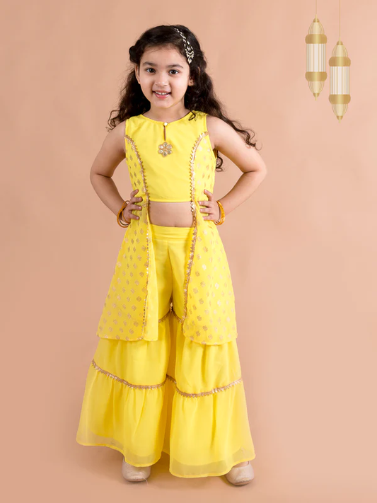 Girl - Yellow Sharara Set