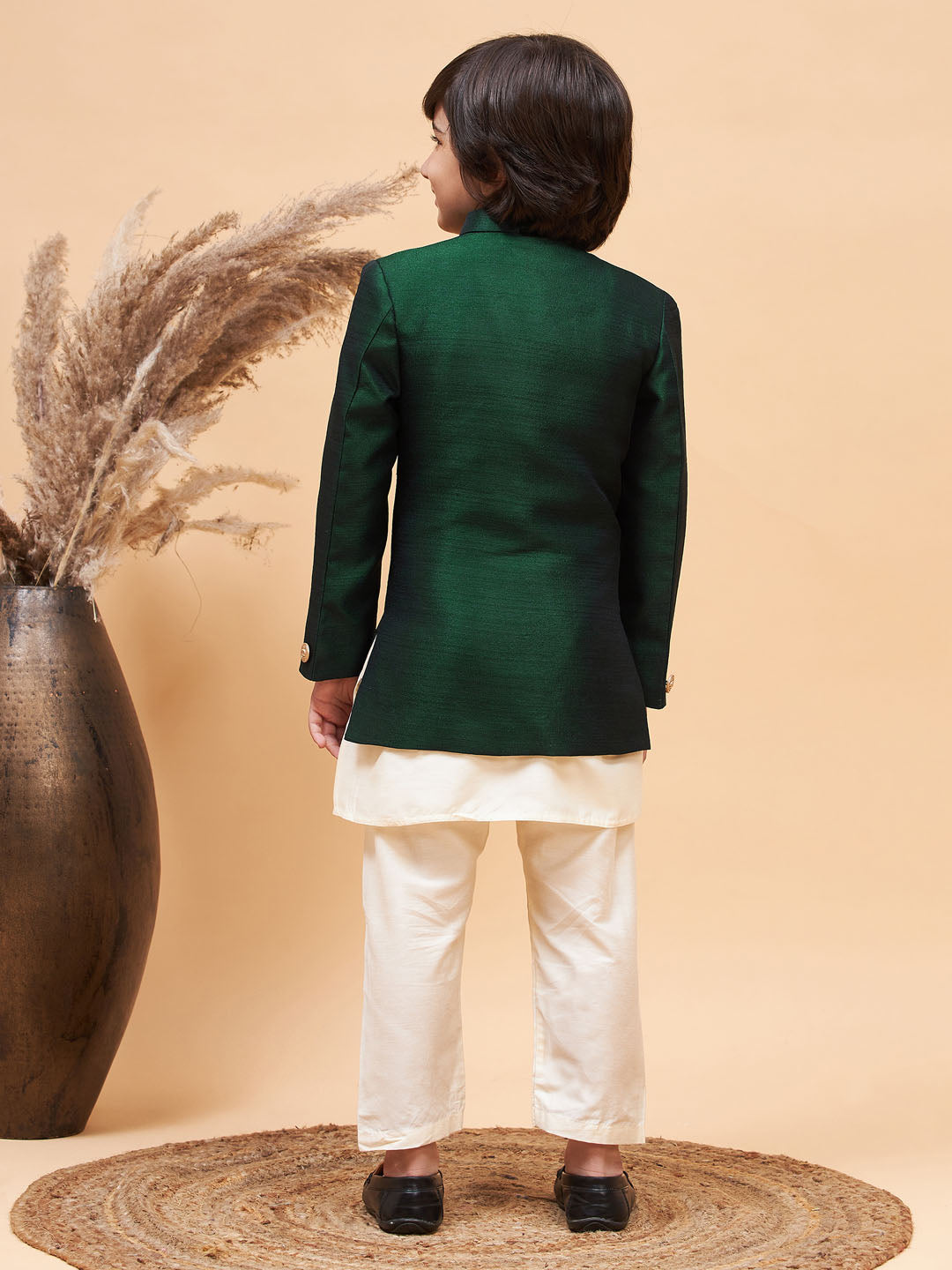 Boy - Shervani Green with Kurta and Pyjama