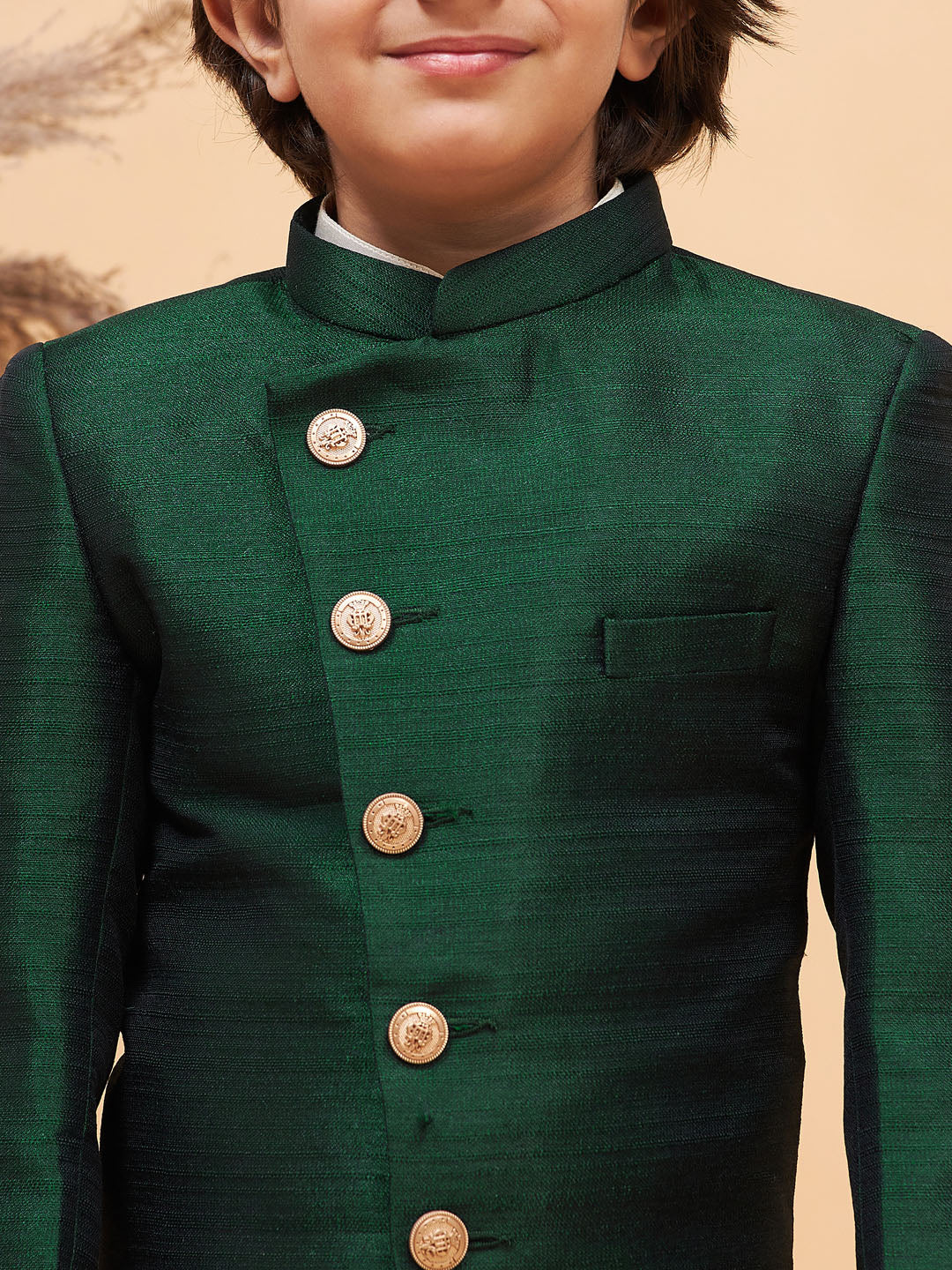 Boy - Shervani Green with Kurta and Pyjama